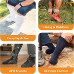 Three pack athletic crew socks arrangement