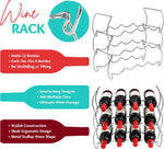 Close up of circular metal inserts on Sorbus wine rack