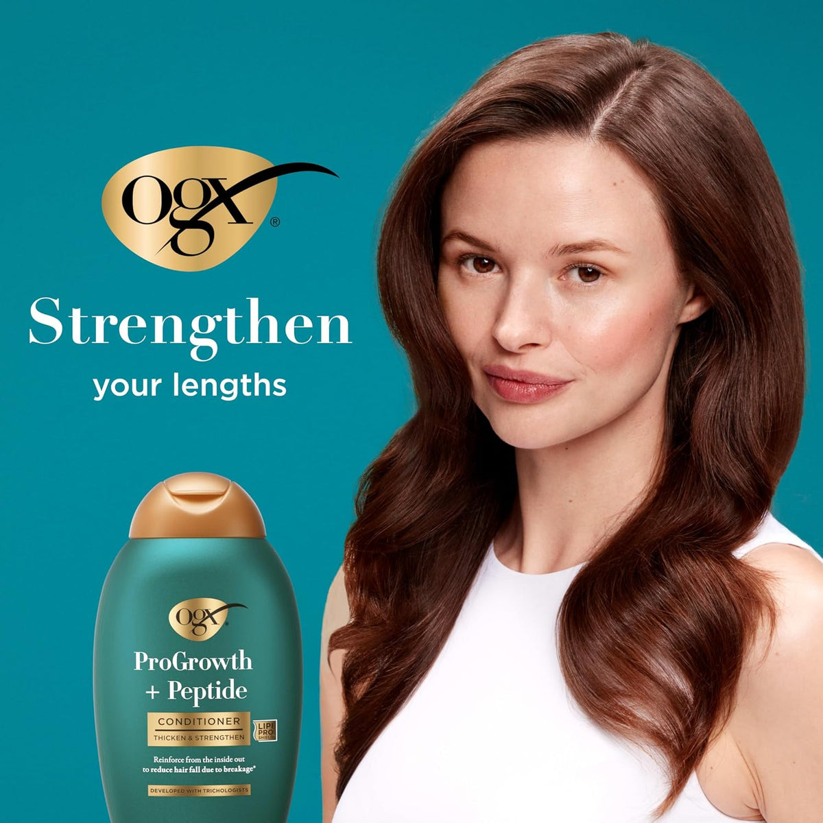 OGX ProGrowth plus Peptide hair fall reduction conditioner for thinning hair textures