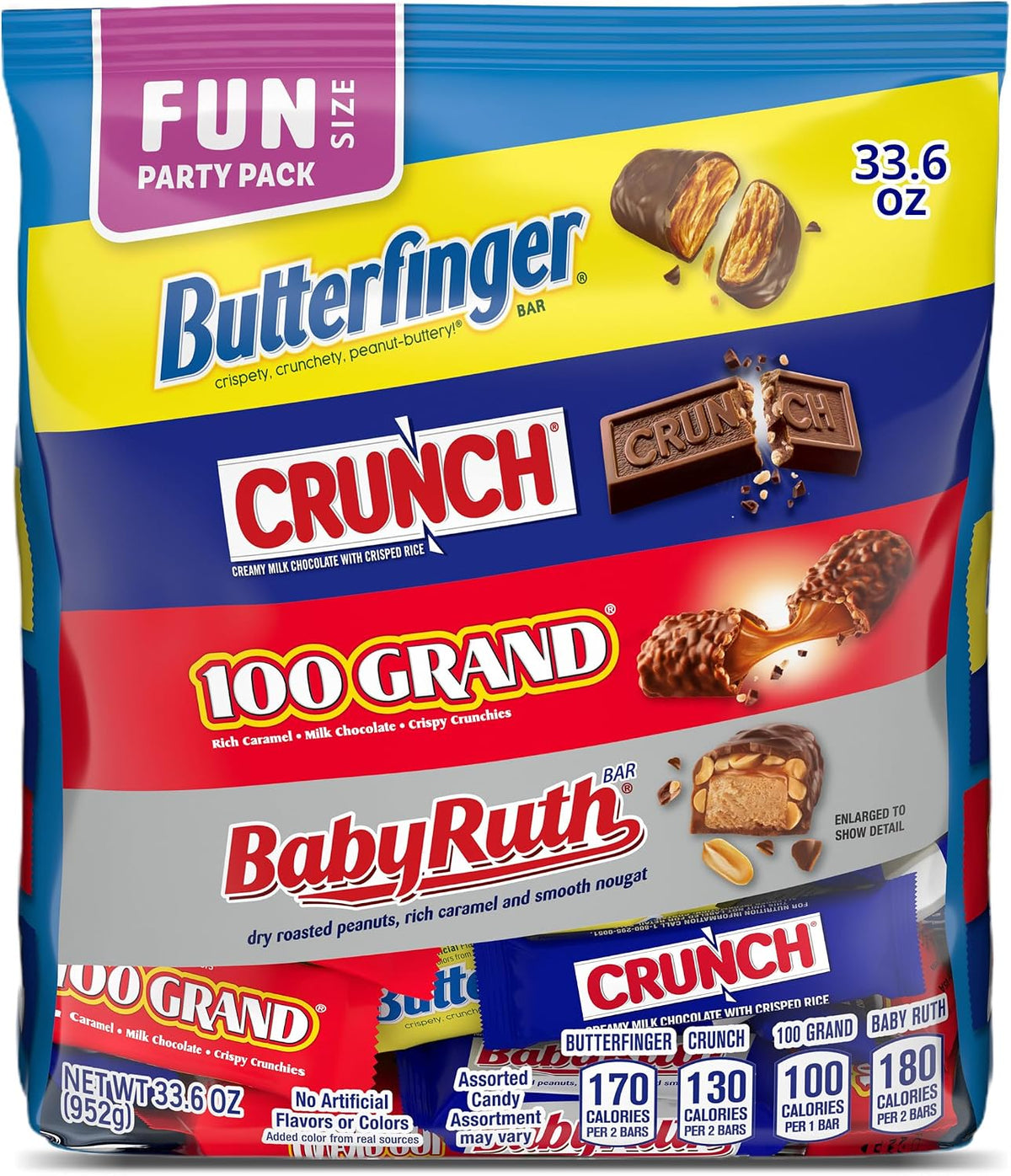 Assorted Butterfinger, Crunch, Baby Ruth, and 100 Grand Fun Size Chocolates, 60 count Party Pack, 37.2 oz - Image 10