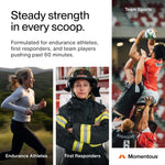 Momentous Fuel sports nutrition powder container side profile