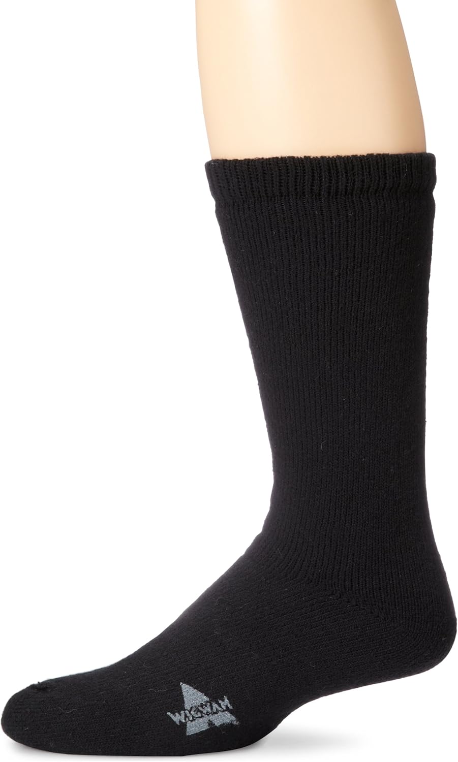 Wigwam 40 Below Thermal Boot Socks Black Large front view authentic USA imported winter socks