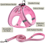 BOOMIBOO no pull pet harness pink extra small showing dual metal rings