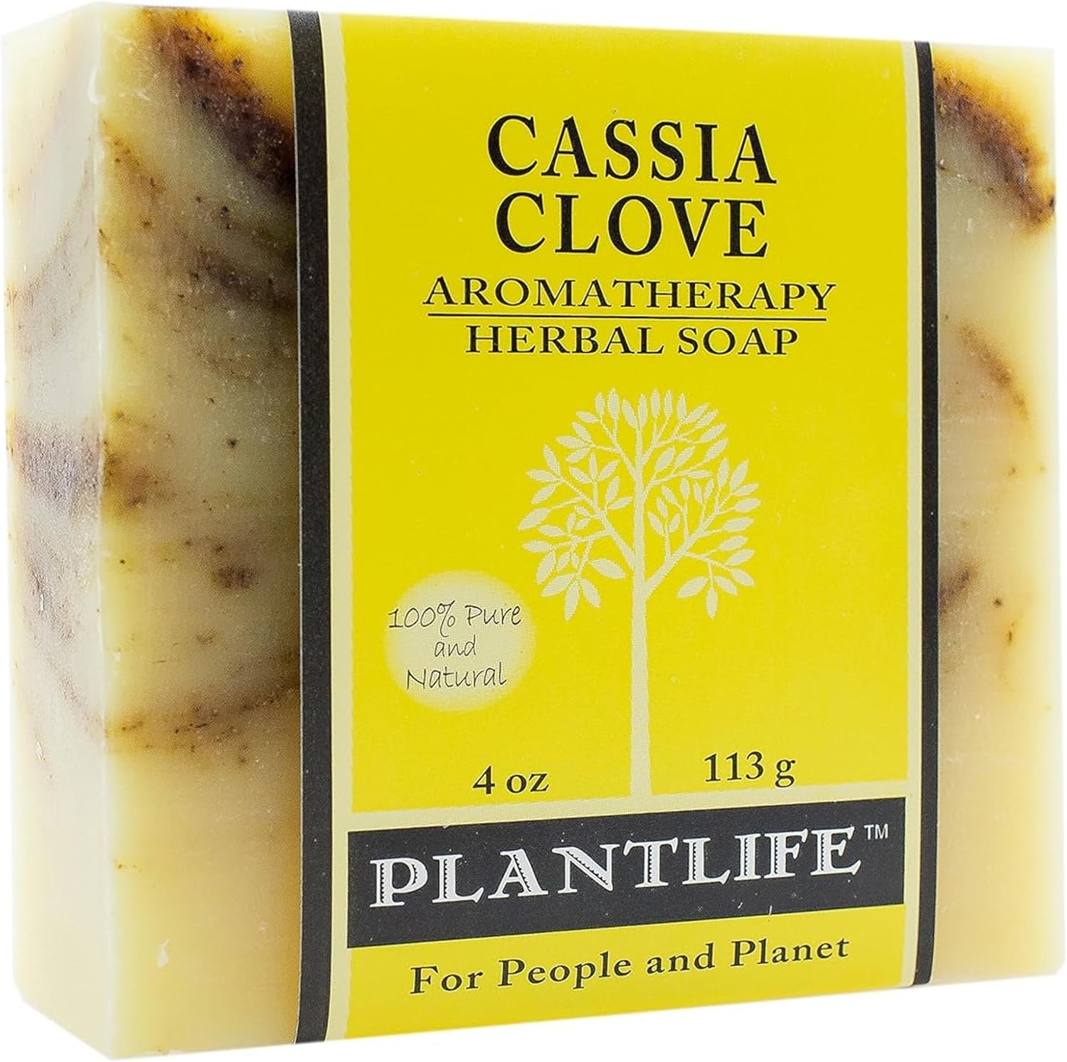Plantlife Cassia Clove Natural Bar Soap front view natural soap bar