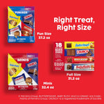 Authentic Ferrero manufactured assorted candy bars pack layout from a high angle view.