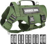 WINSEE Service Dog Vest Harness for Large Dog, Tactical Working MOLLE Vest with 10 Pet Patches, No Pull Heavy Duty Harness for Training Walking - Image 11