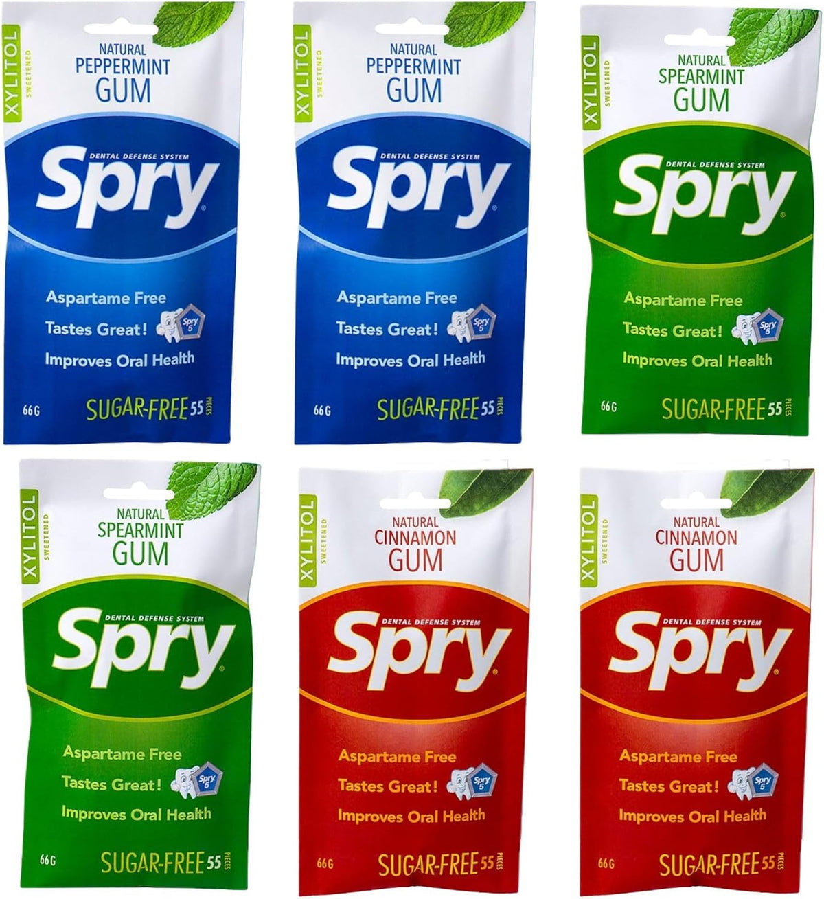 Spry Fresh Natural Xylitol Chewing Gum Dental Defense System - Aspartame-Free, Sugar-Free, Non-GMO, Gluten-Free (Peppermint, 550 Count - Pack of 1) - Image 11