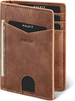 VULKIT Bifold Front Pocket Slim Wallet RFID Blocking Minimalist Thin Leather Credit Card Holder Wallet for Men and Women Carbon Fiber - Image 9
