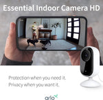 Arlo Essential security camera packaging and contents