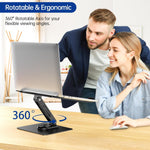 Besign LS12 notebook holder angled side profile displaying height adjustment mechanism.
