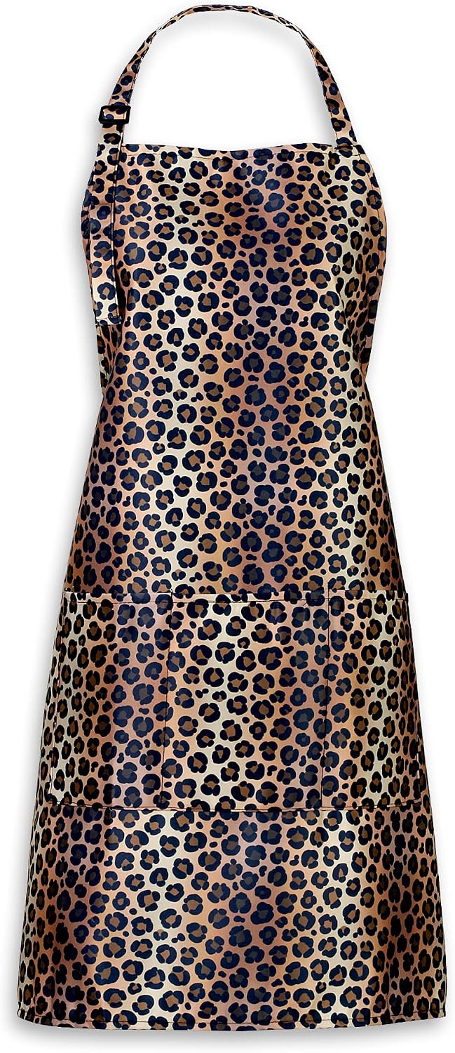 Plum Hill Animal Print Cosmetology Apron for Hair Stylist, Nail Tech, Esthetician, Hairdresser Apron with Pockets - Image 15