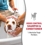 Nature's Miracle 16 fluid ounces pet shampoo featuring activated charcoal and aloe vera