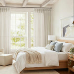 DUKIYO luxury linen blend curtain styled in modern home