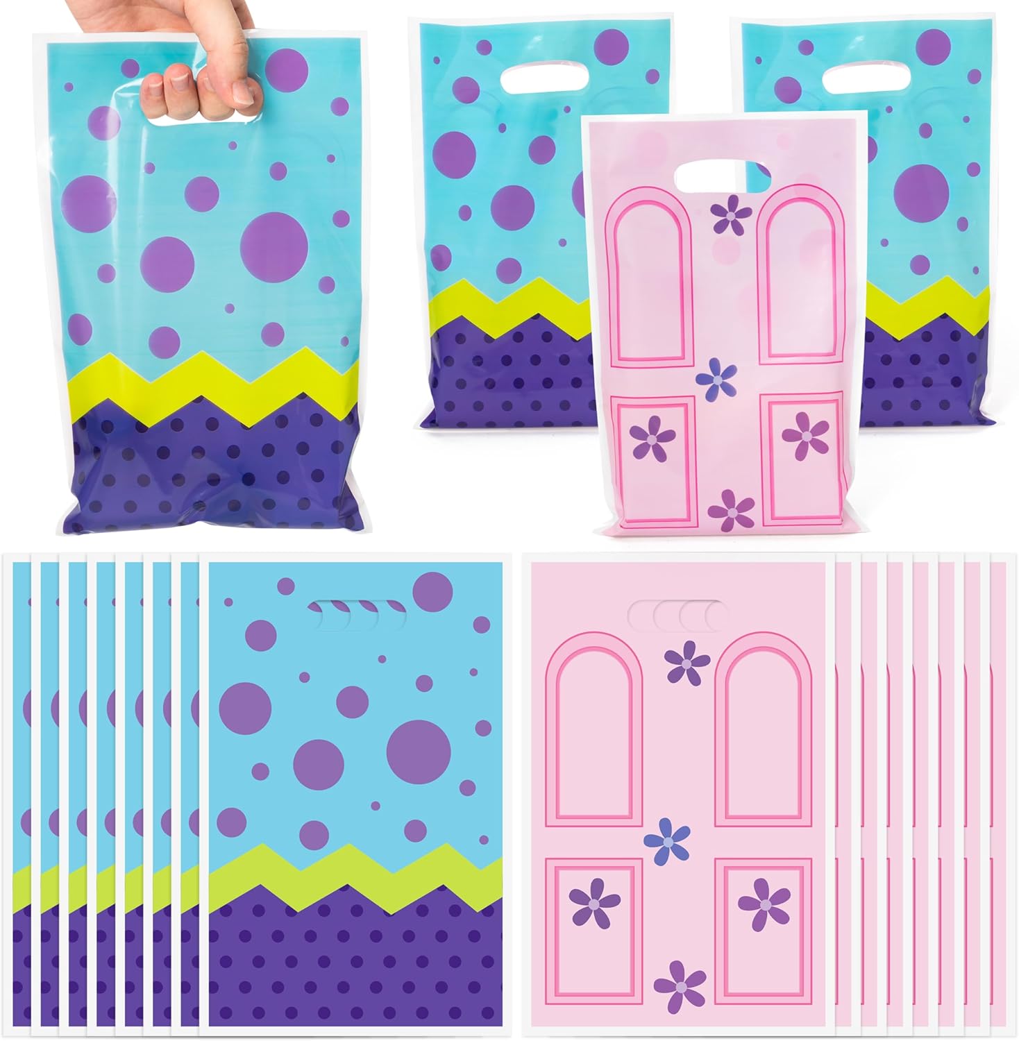 GaofanWai 50 Piece Monster Party Favor Bags front view