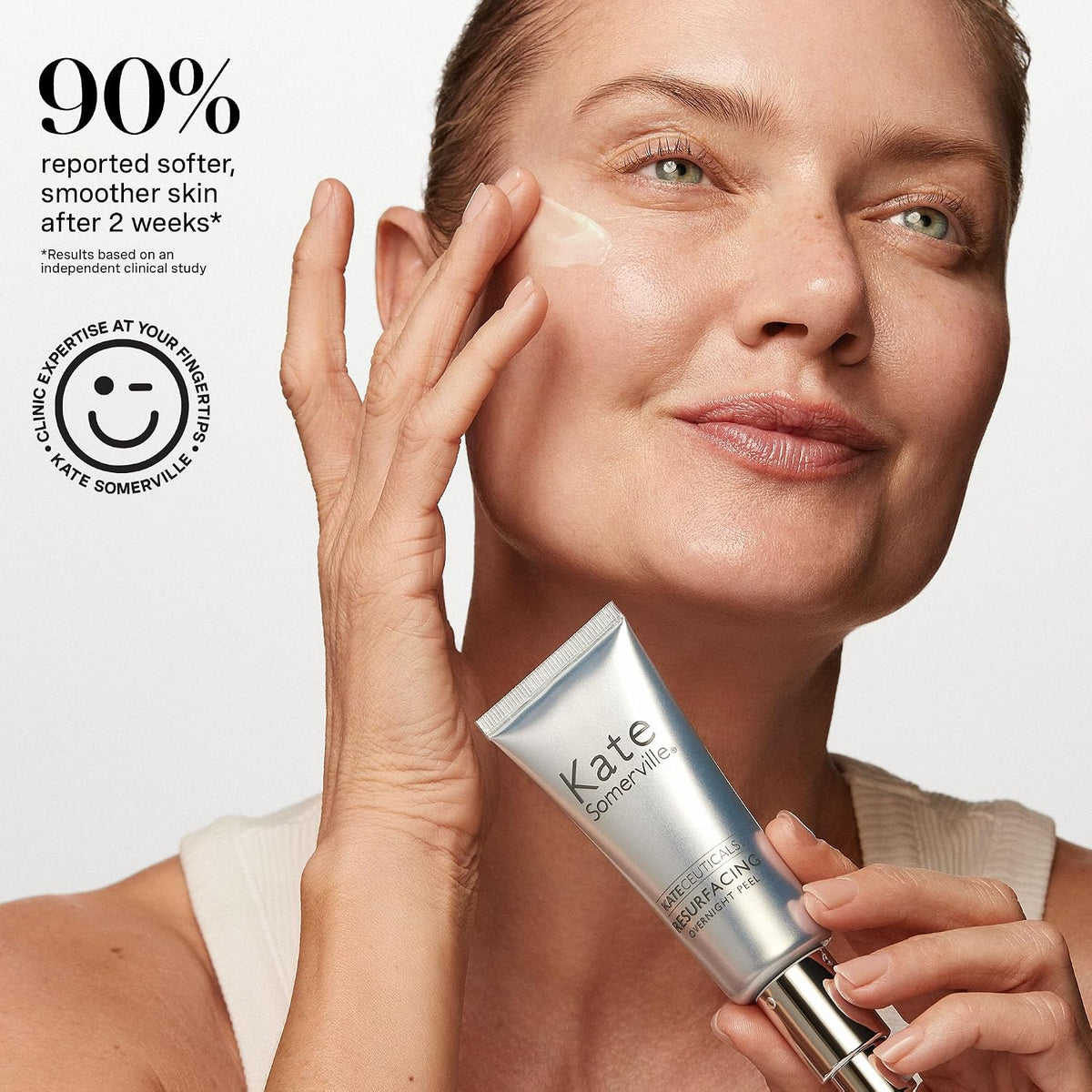 Kate Somerville anti aging overnight treatment bottle with glycolic acid and retinol details