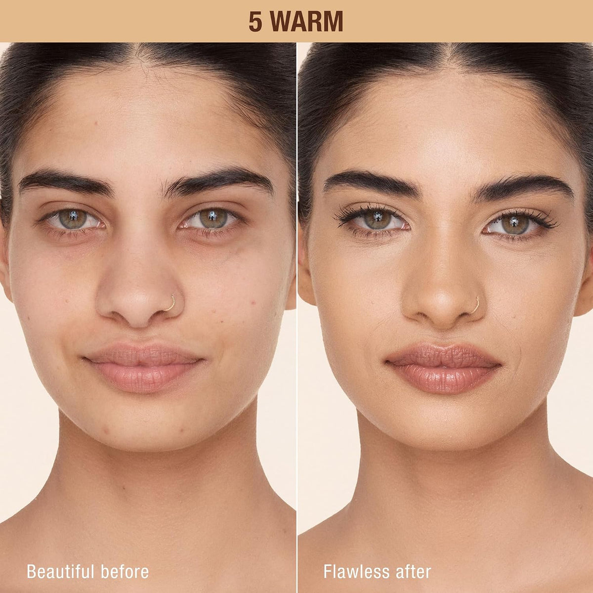Charlotte Tilbury full coverage liquid foundation bottle on a clean background