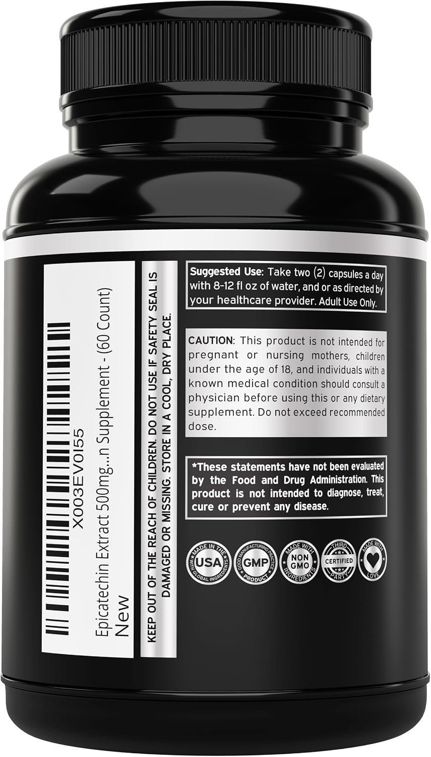 Dorado Nutrition muscle building supplement facts panel