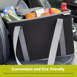 Meori picnic errands basket closeup of durable tear-resistant polyester material.