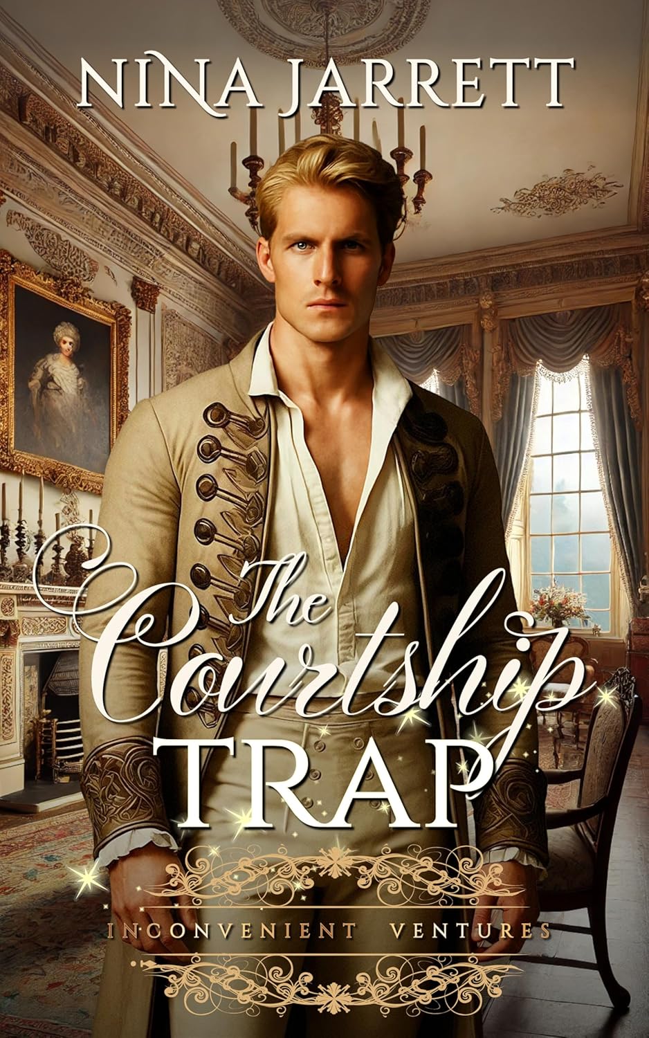 Nina Jarrett The Courtship Trap front view premium historical romance novel paperback edition