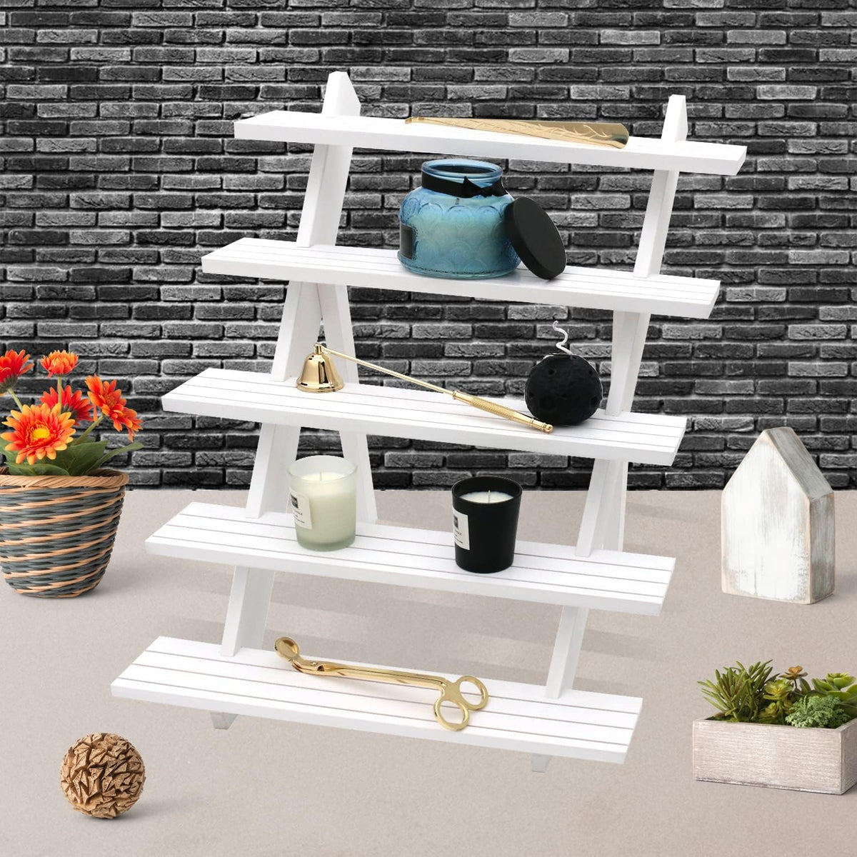 Sinyad wood display stand side profile