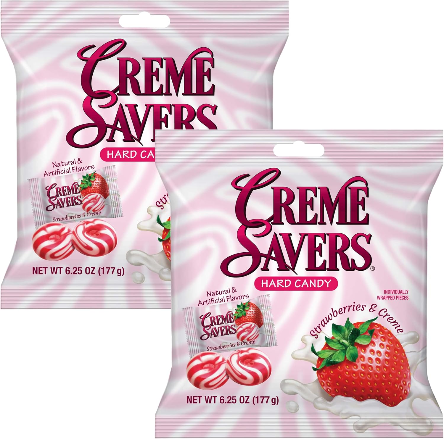 The Hampton Candy Company Cream Savers Strawberries and Cream front view