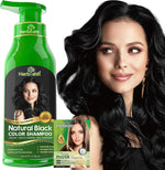 Herbishh Black Hair Dye Shampoo for Gray Hair Coverage 500ml - Image 1