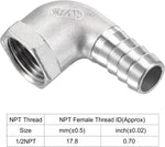 Uxcell 15mm barbed pipe fitting side profile