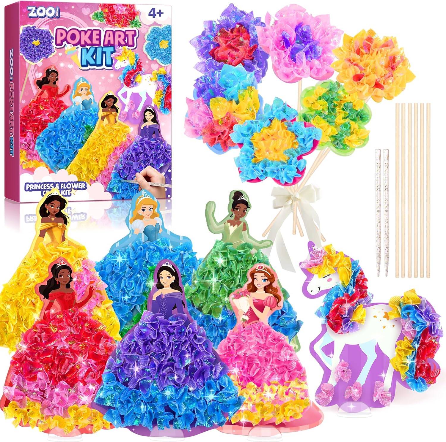 Zooi poke art kids craft kit front view packaging