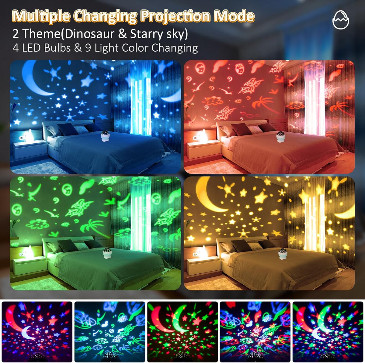 Artidoo star projector showing starry sky theme projection