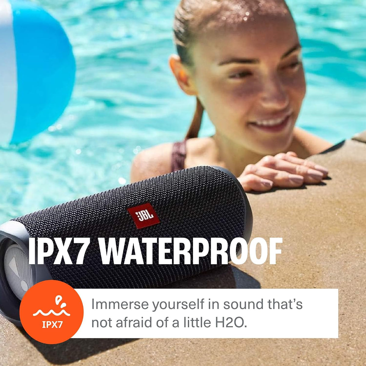 JBL Flip 5 Portable Waterproof Wireless Bluetooth Speaker - Black Camo - Image 5