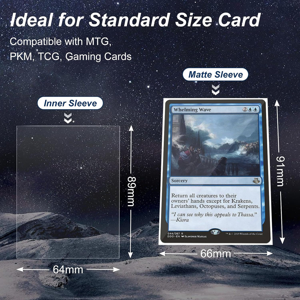 Mlikero 1000 Count Card Sleeves, Baseball Card Sleeves for Standard Cards, 10 Colors Trading Cards Sleeves Fit for MTG, Football Card, Sports Cards, Game Cards - Image 10