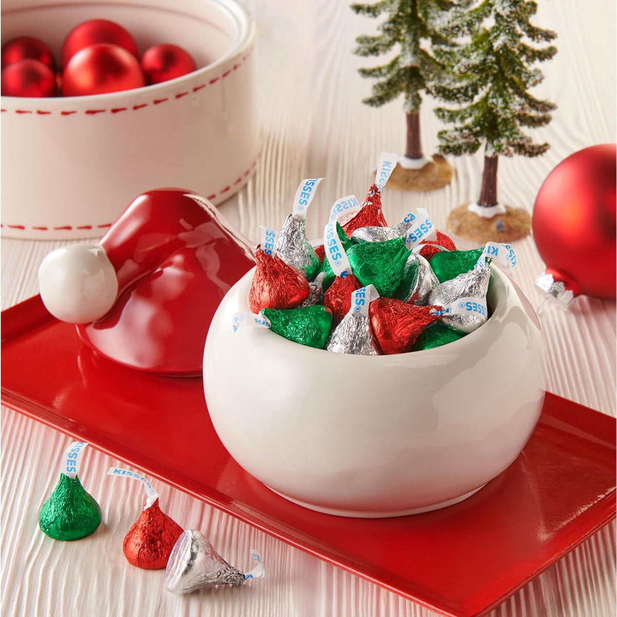 Imported USA Hershey Kisses bulk bag pack held to show the scale of the product