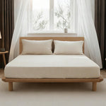 Full packaging view of Simple and Opulence fitted sheet