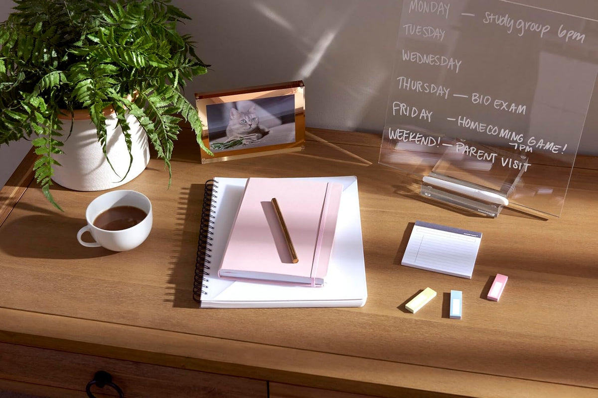 Russell+Hazel Acrylic Dry Erase Board with Stand, Clear | Keeps notes & reminders front and center on your desk. A clear acrylic dry erase board with a sturdy matching stand. - Image 9