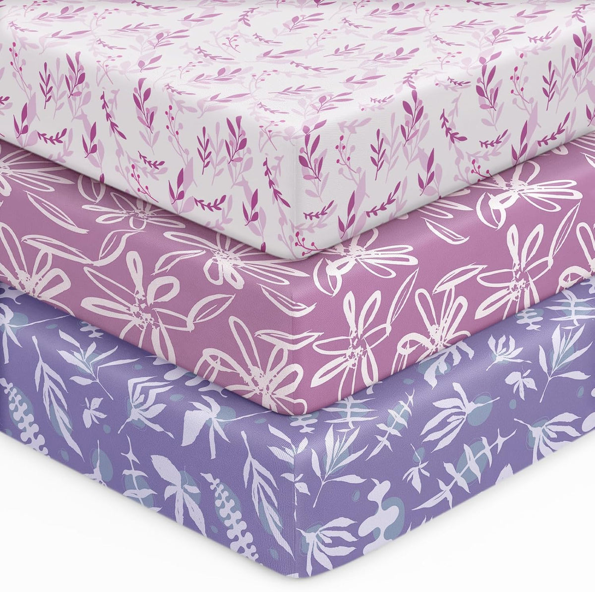 Unnivoll Baby Crib Sheets for Boys Girls, 28x52x8in Fitted Crib Sheet Neutral 3 Pack for Standard Crib and Toddler Mattress, Breathable Soft Microfiber Baby Sheet White Brown Sun God - Image 11