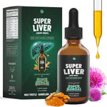 SuperBonsai Super Liver Support Liquid front view showing the 2 Fluid Ounce premium herbal tincture bottle.
