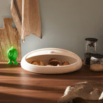 Alessi ASG22W modern white bread holder top view