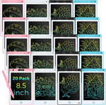 Zhehao 20 pack LCD writing tablet for kids front view showing colorful assortment pack