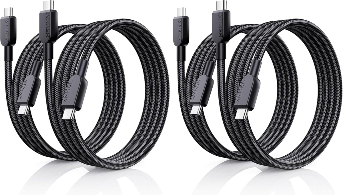 Anker USB C to USB C Cable, 240W Fast Charging Cord (2-Pack, 3 ft, Black) | For iPhone 17 / 16 Series, MacBook Pro 2020, iPad Air 4, and More - Image 10