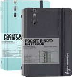 CAGIE A5 Binder 6 Ring Refillable Notebook with Dividers & Pockets | Daily Planning Square Ruled and Dotted Pages, Refill Paper Included, 6.89 x 9.25 In (Grey, A5 Daily & Dot Page) - Image 10