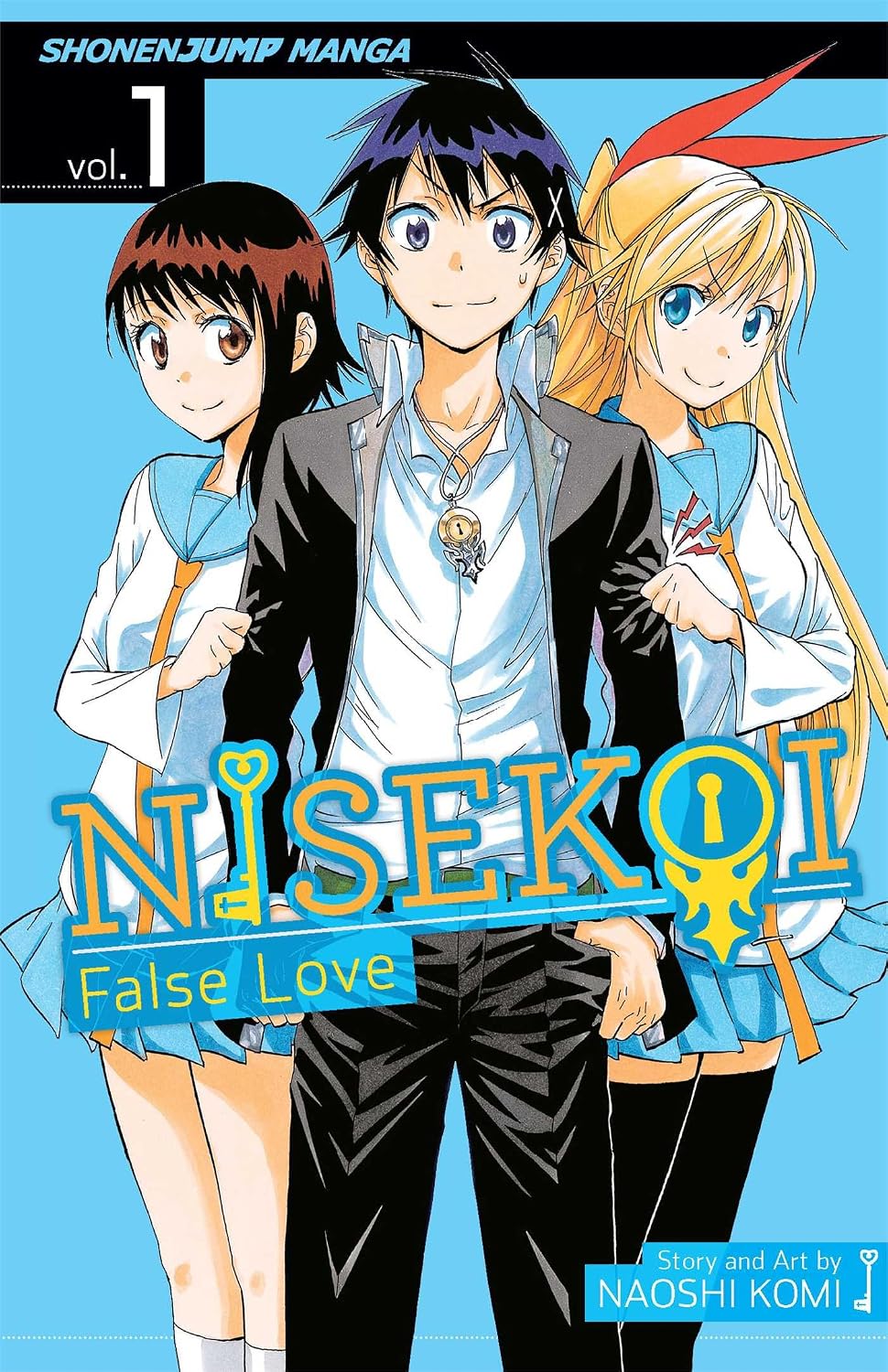 Naoshi Komi Nisekoi False Love Vol 1 front view paperback manga cover