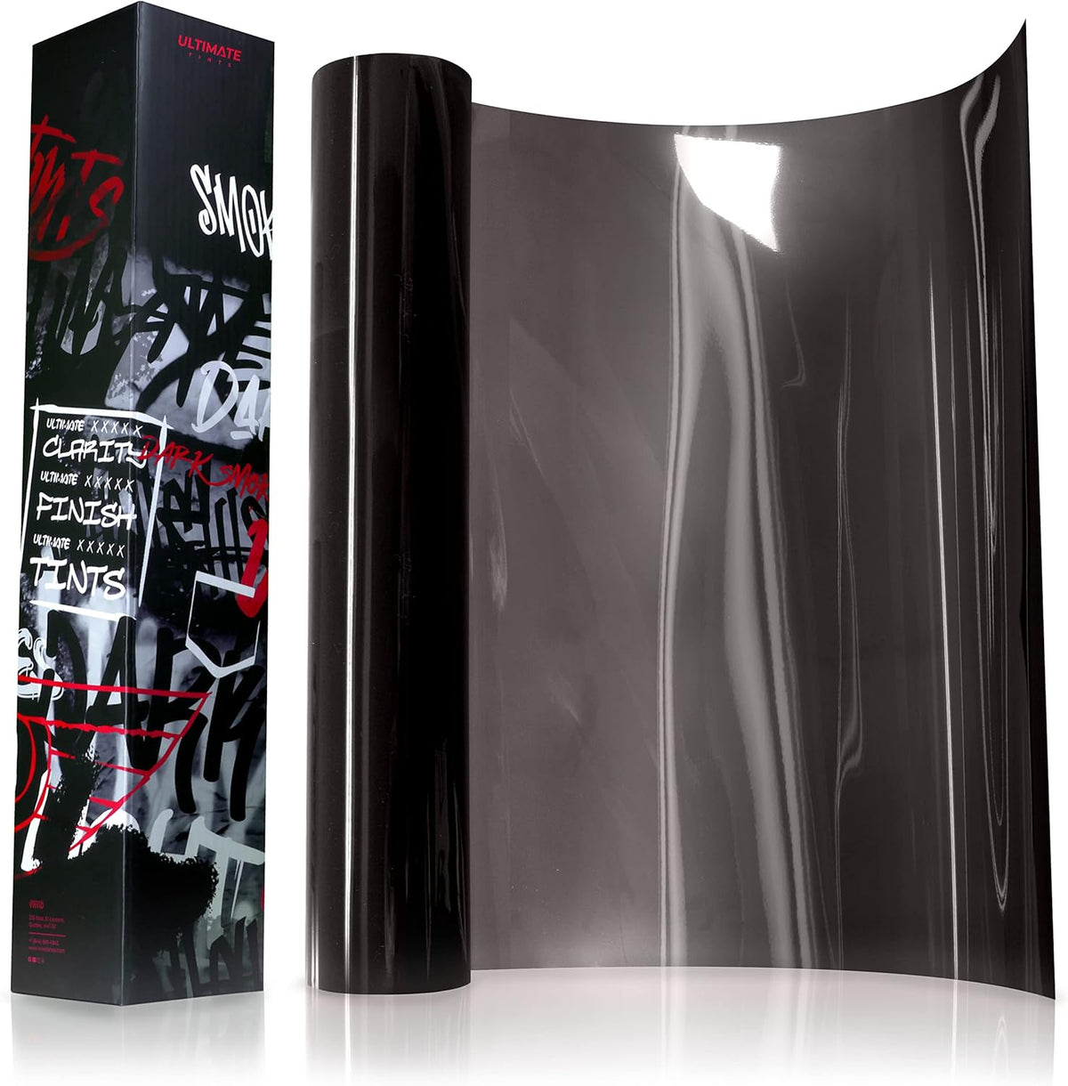 VViViD Ultimate dark smoke headlight tint roll front view