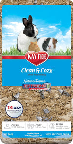 Kaytee clean and cozy natural paper bedding front view packaging