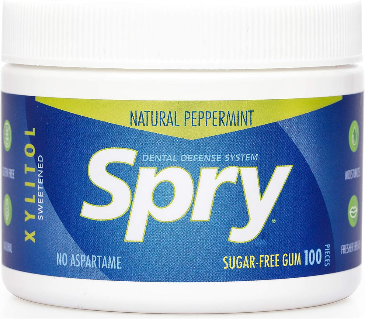 Spry Natural Xylitol Chewing Gum - Spearmint, 100 Count - Pack of 1 | Aspartame-Free, Sugar-Free, Vegan, Non-GMO, Gluten-Free for Cavities, Bad Breath Freshening, Dry Mouth, Dental Defense System - Image 15