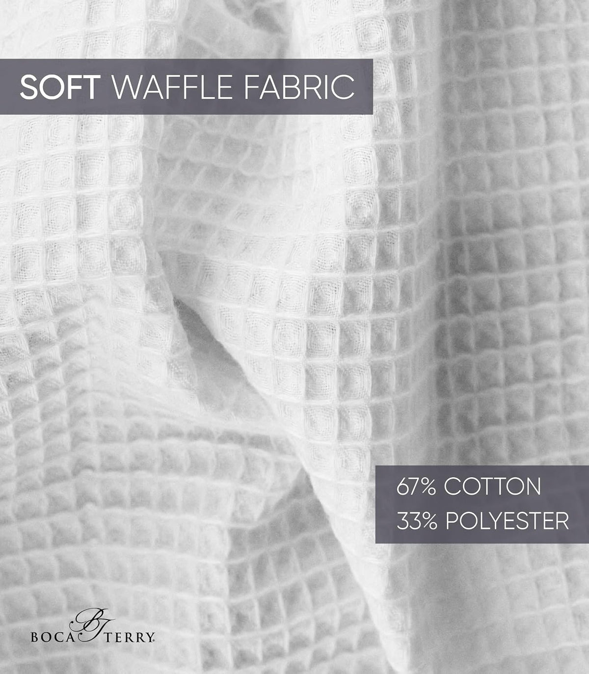 Boca Terry cotton blend waffle robe sleeve design
