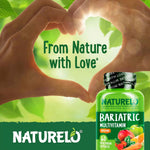 Naturelo Bariatric Multivitamin clean label certifications and non-GMO icons