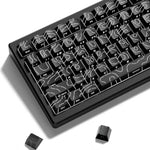 dagaladoo White Topographic Keyboard keycaps,Double Shot PBT keycaps | Shine Through Keycaps dye-sub,Side Print,Cherry Profile keycaps for Mechanical Keyboard 60%/65%/75%/TKL/96%/100% US Layout - Image 9