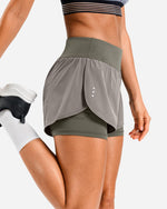 Soothfeel gym yoga shorts back zipper pocket