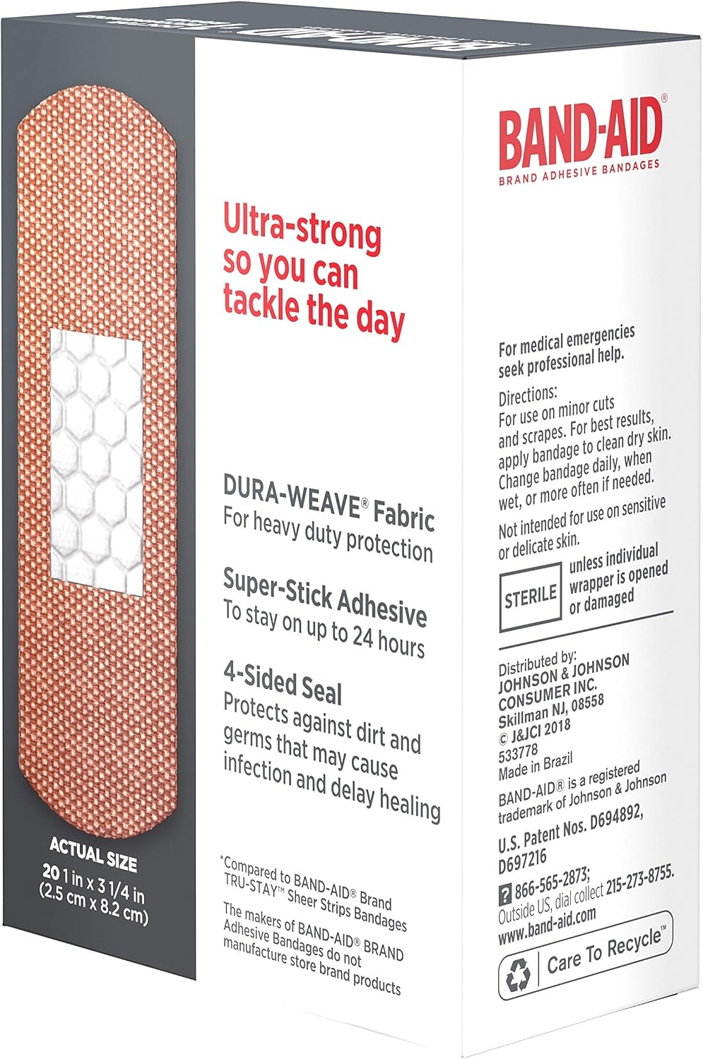 Band-Aid Tough-Strips complete box lifestyle setting view