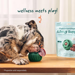 WOOF dog allergy support wellness pops unpackaged illustrating the large size shape.